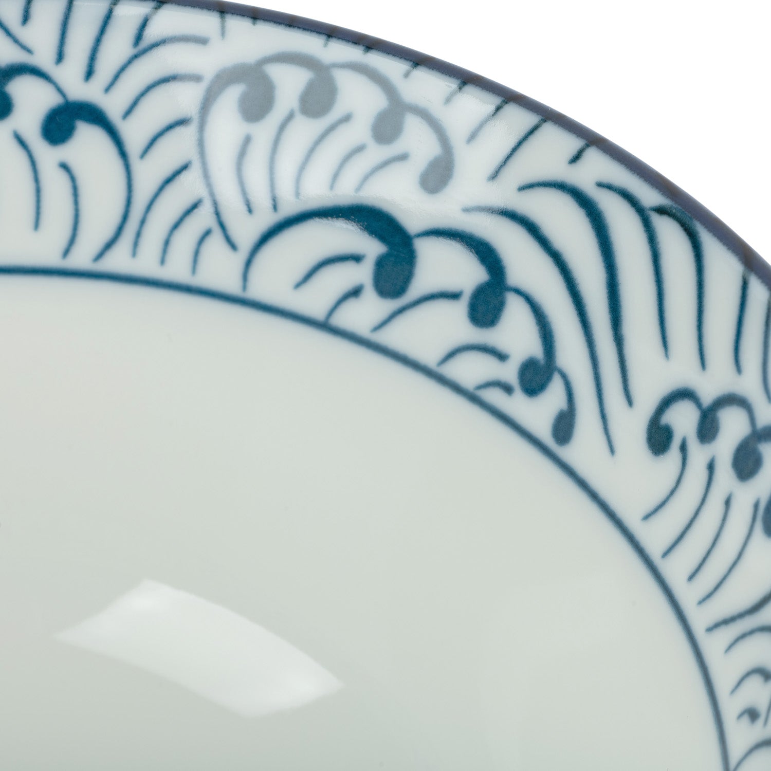 Hamon Blue Wave Japanese Soup Bowl detail