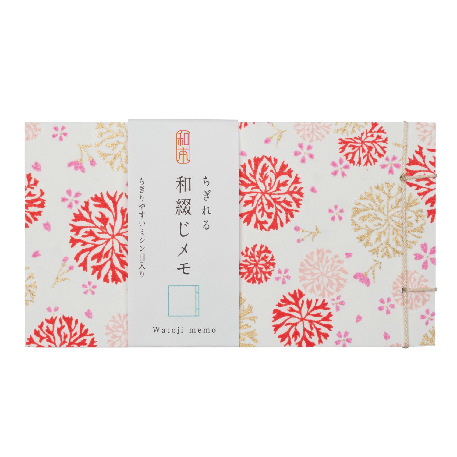 Hana Kessho Yuzen Mini Japanese Memo Pad and label