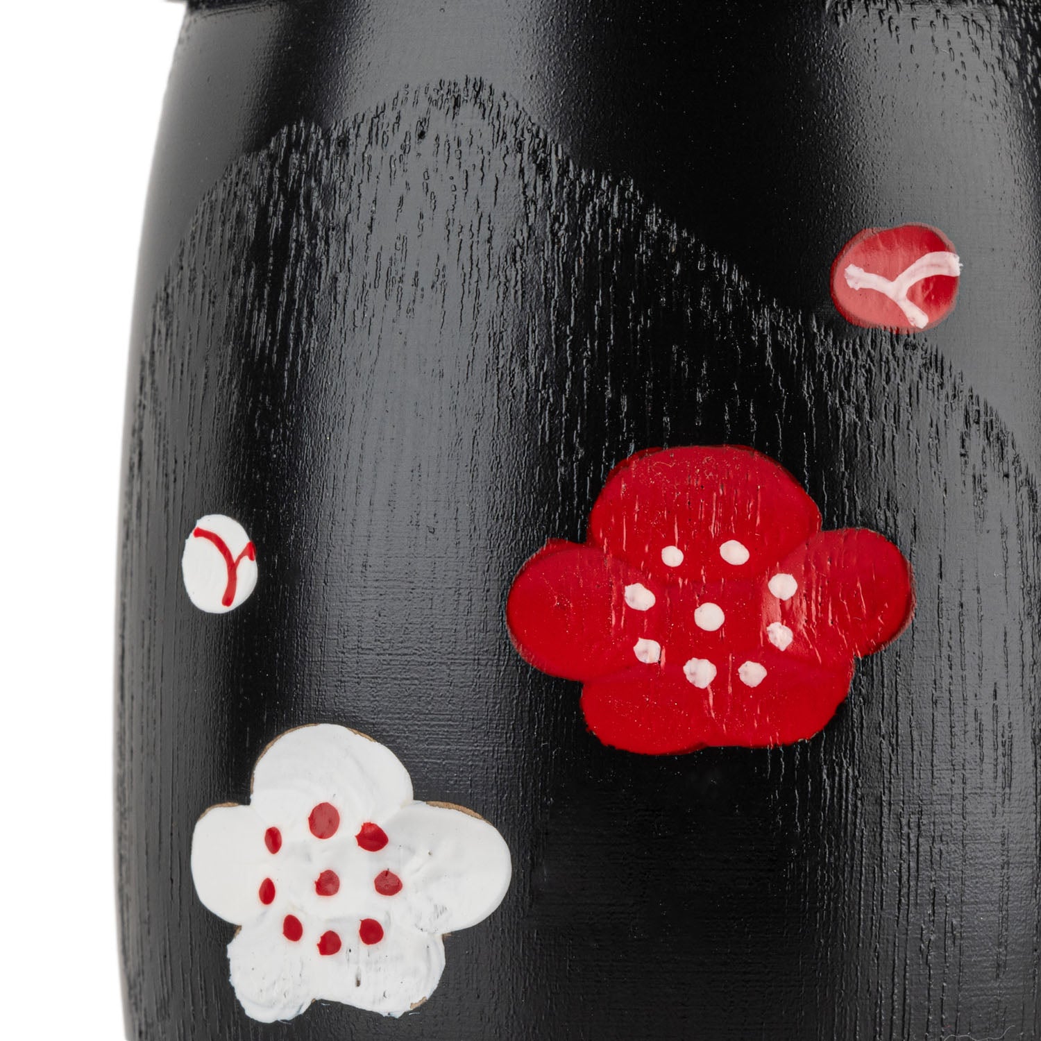 Happiness Flowers Japanese Kokeshi Doll detail