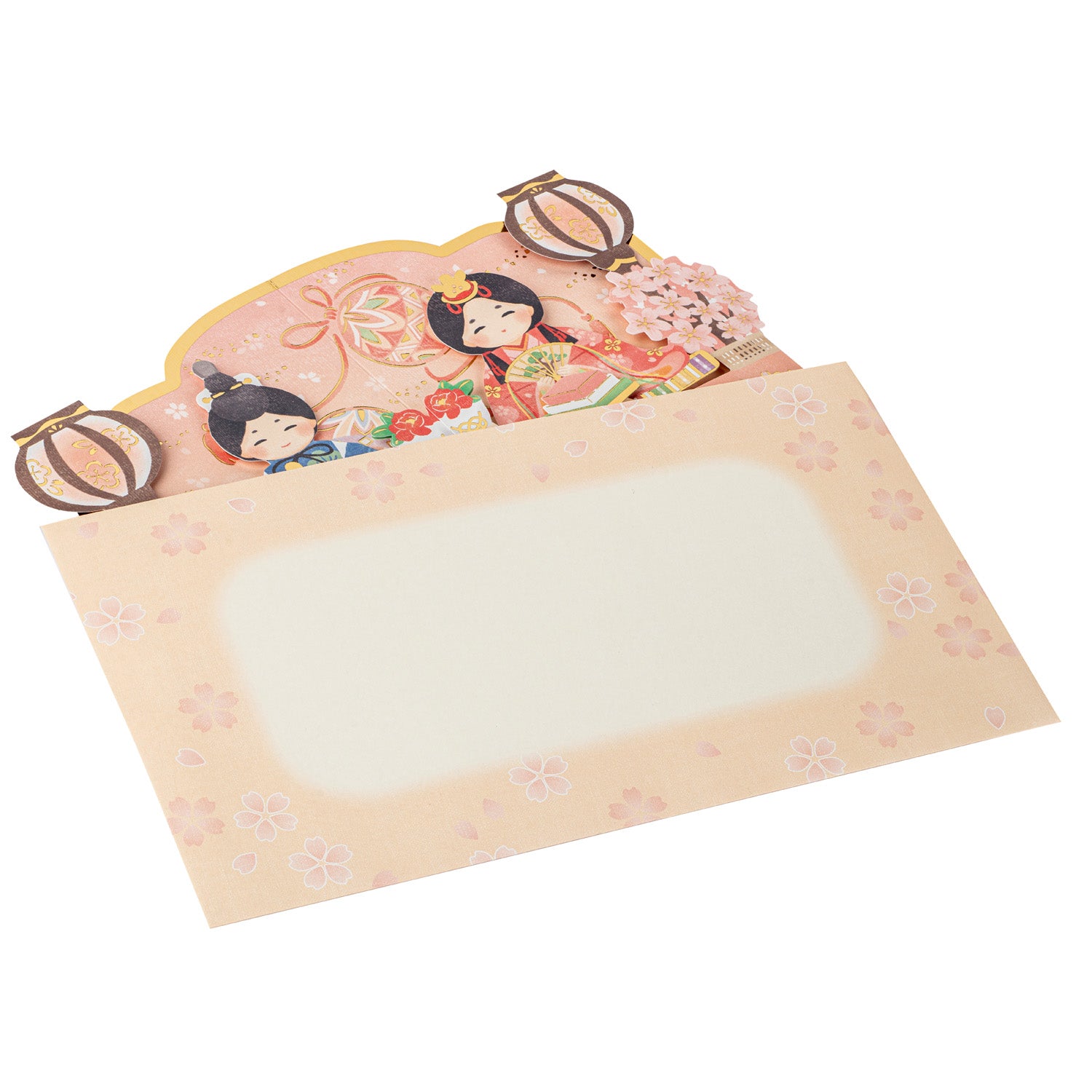 Happy Couple Pop Up Japanese Greetings Card and envelope
