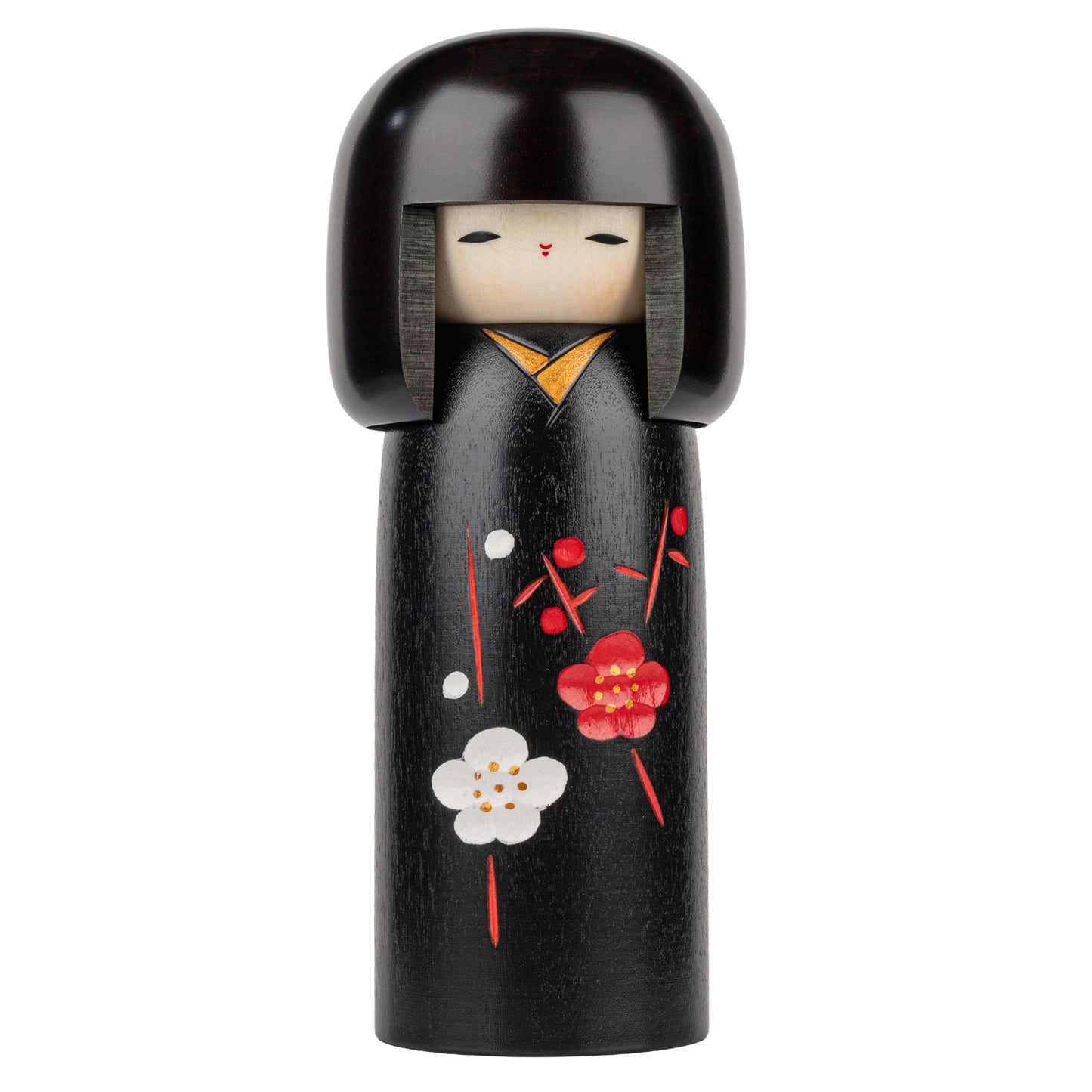 Happy Plum Blossom Japanese Kokeshi Doll