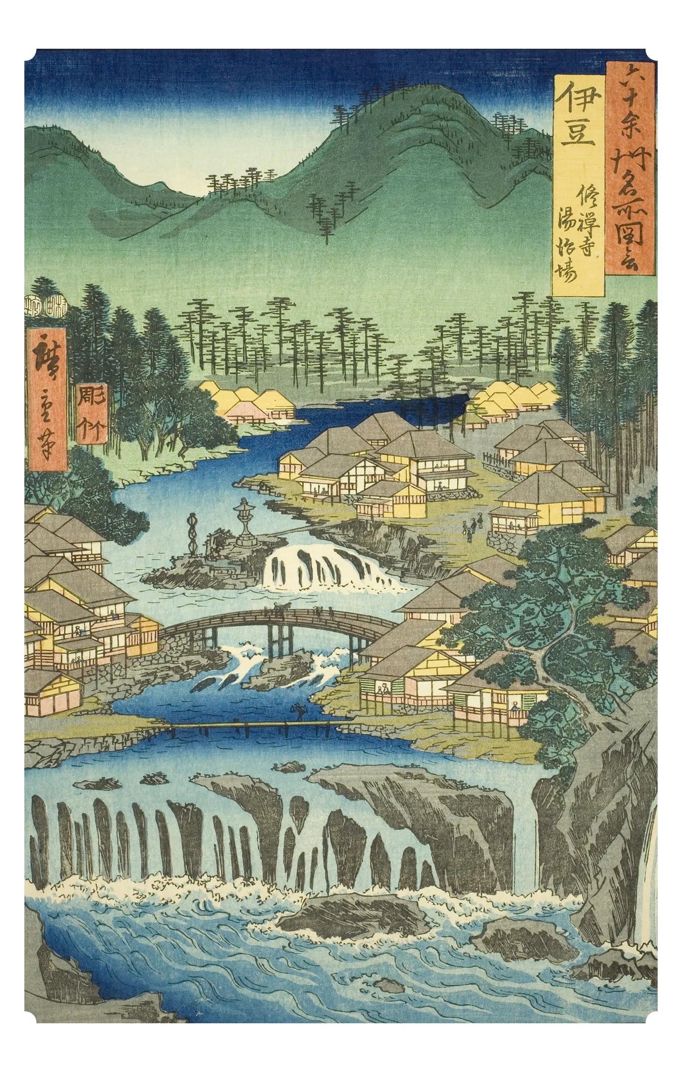 Hiroshige Keepsake Box 72 Japanese Postcards example 4