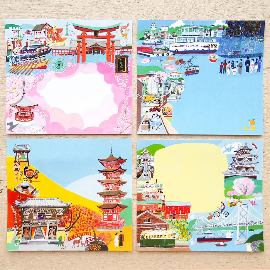Hiroshima Miyajima Small Japanese Memo Pad designs