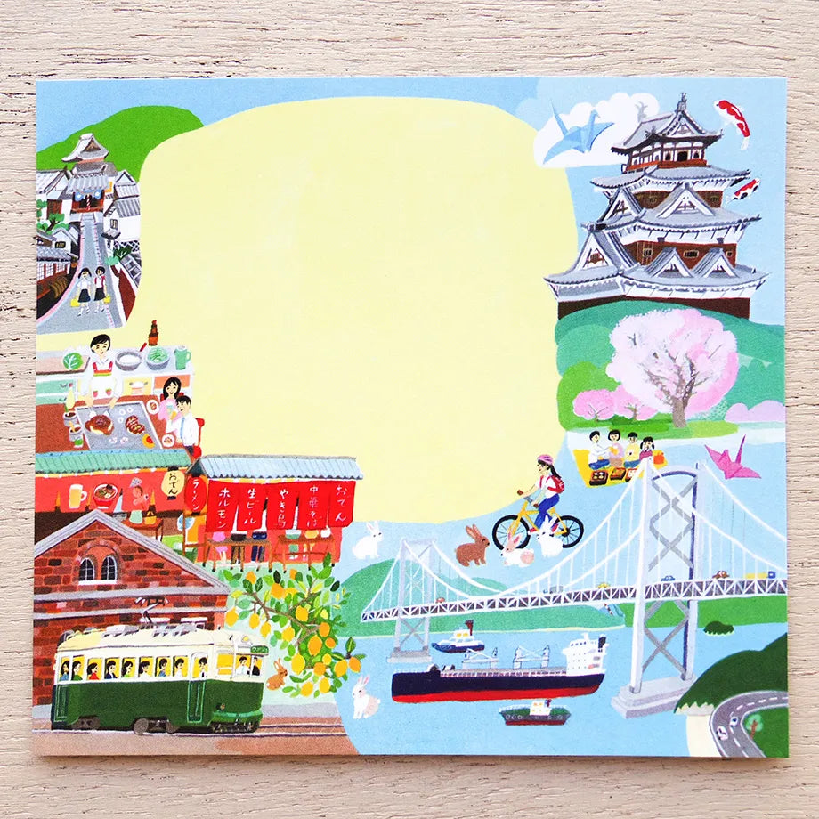Hiroshima Miyajima Small Japanese Memo Pad example 1