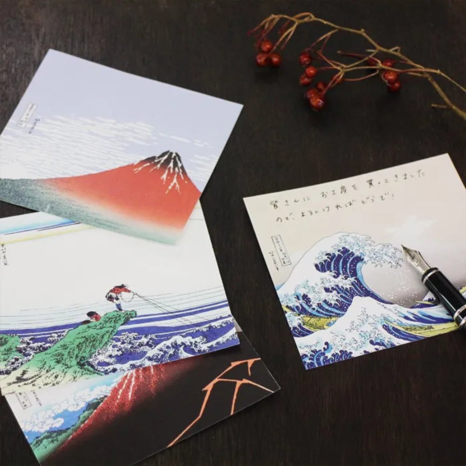 Hokusai Small Japanese Memo Pad lifestyle