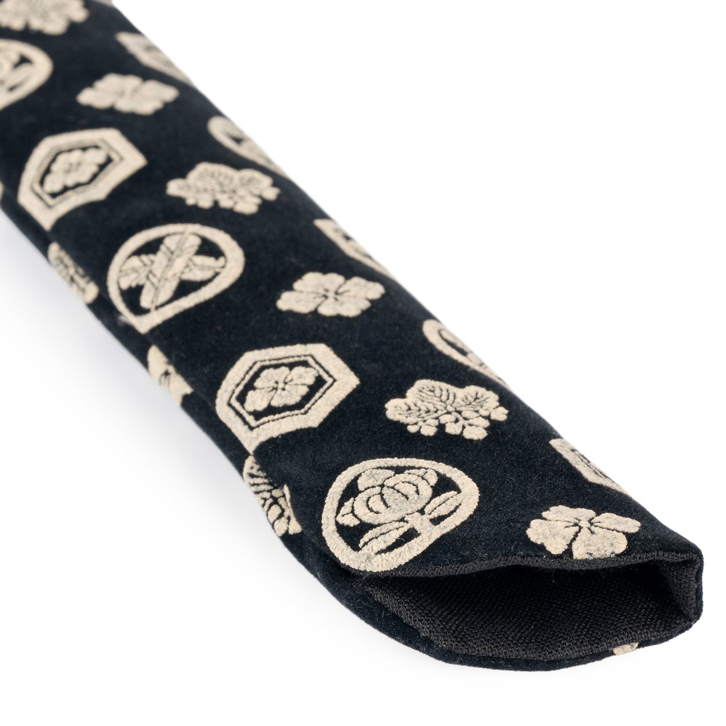 Inden Style Kamon Japanese Folding Fan Case detail