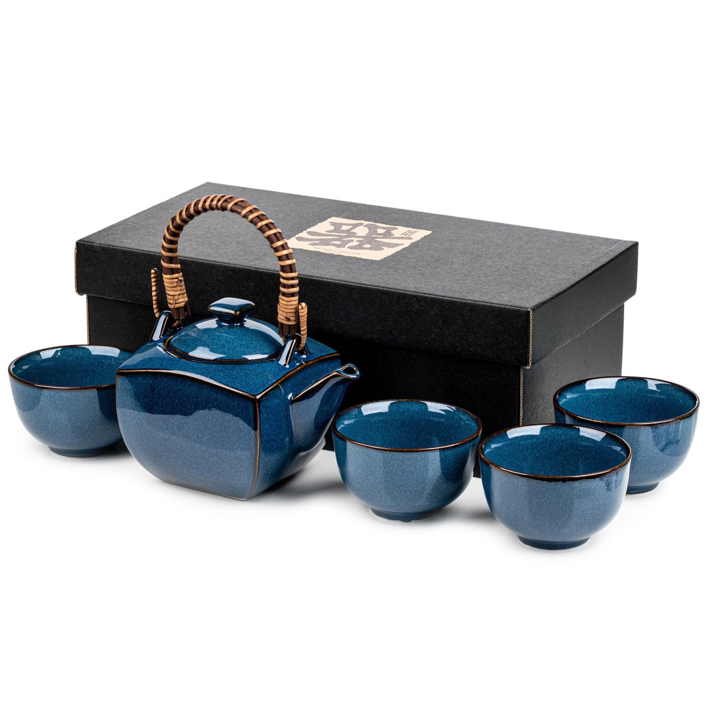 lndigo Blue Namako Japanese Teaset