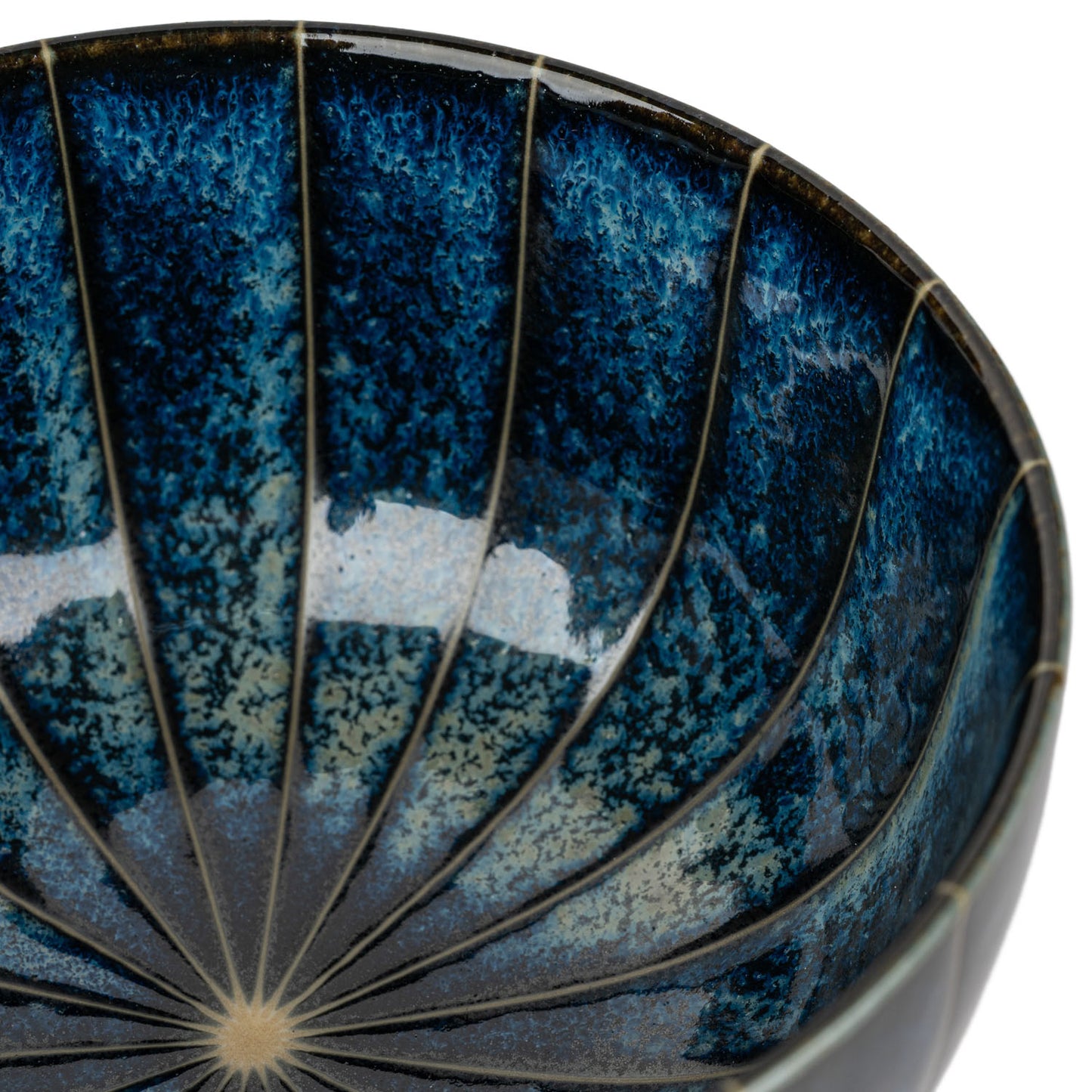 Indigo Blue Tokusa Japanese Soup Bowl detail