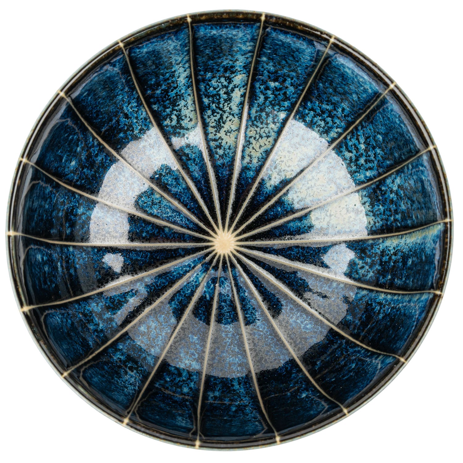 Indigo Blue Tokusa Japanese Soup Bowl top