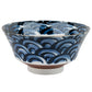 Indigo Blue Wave Japanese Ramen Bowl