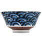 Indigo Blue Wave Japanese Ramen Bowl side