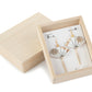 Iwai White and Gold Fan Premium Japanese Earrings in box