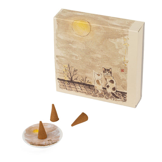 Iyashi Neko Autumn Japanese Incense Cone Gift Set