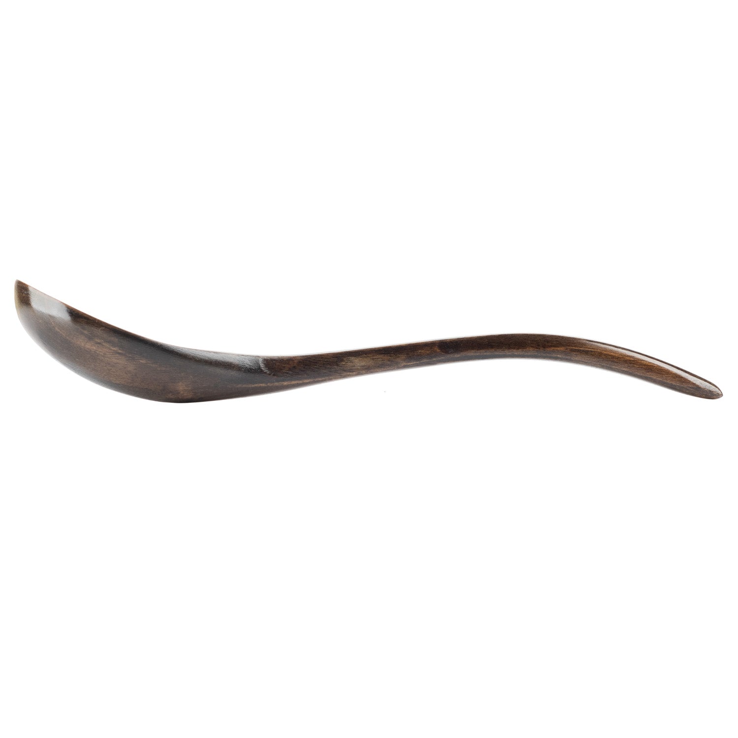 Japanese Wooden Soup Spoon side