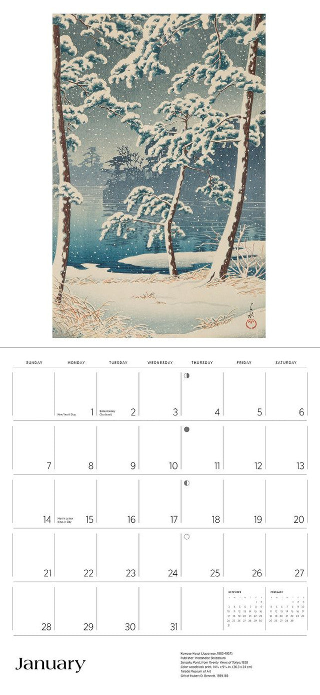 Kawase Hasui Japanese Wall Calendar 2024 The Japanese Shop