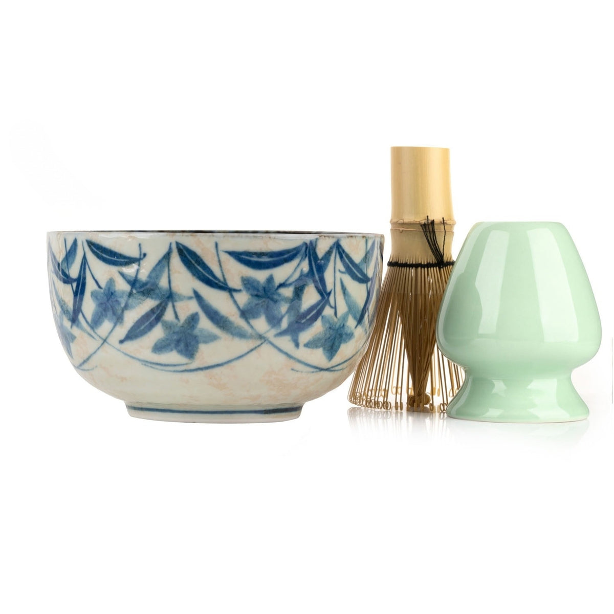 Kikyo 3 pce Japanese Matcha Tea Bowl Gift Set side