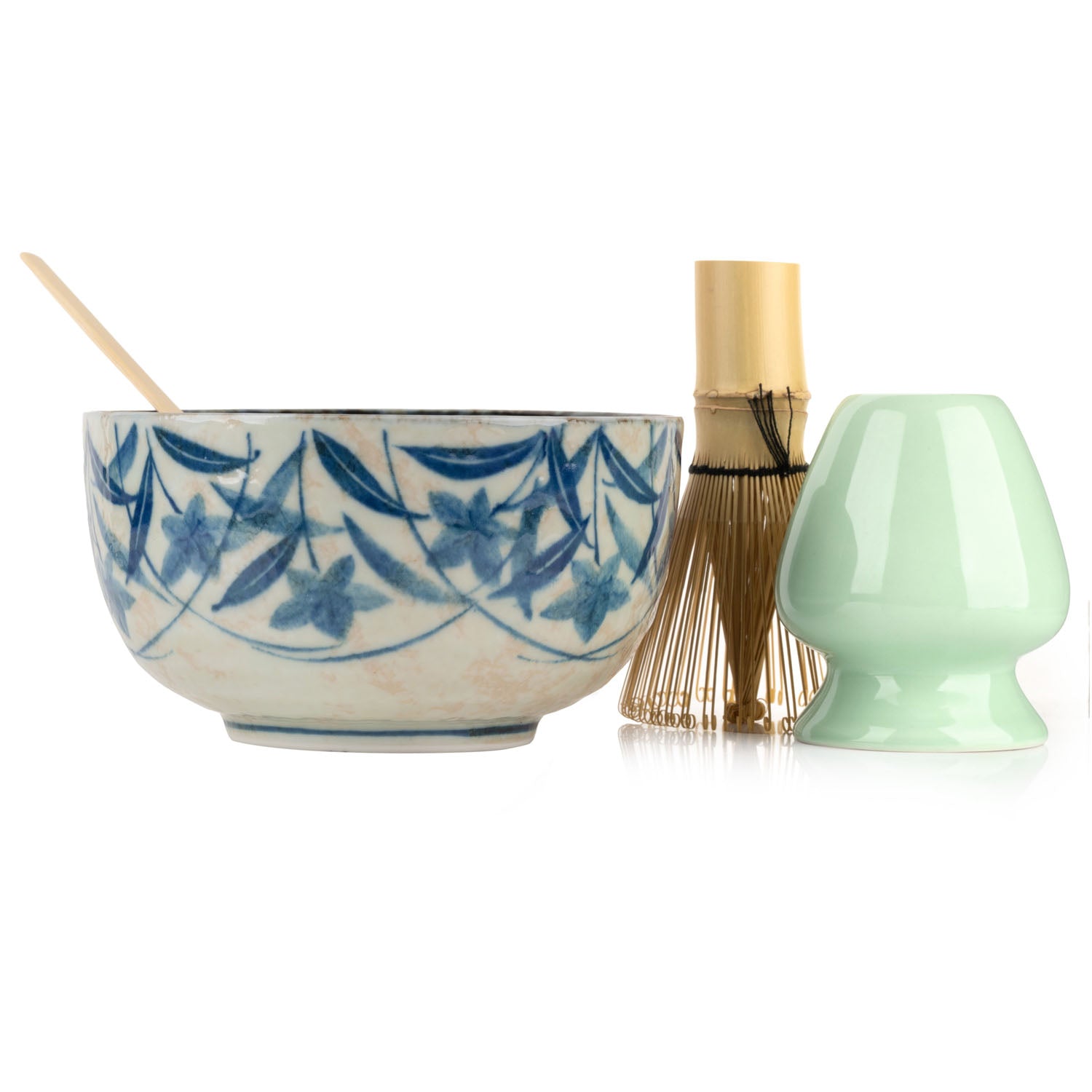 Kikyo Japanese Matcha Tea Bowl Gift Set side