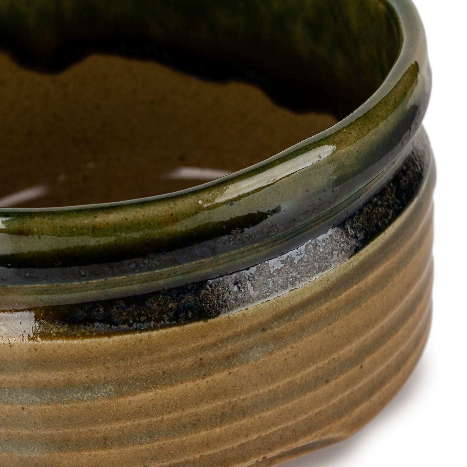 Kizeto Oribe Premium Japanese Matcha Tea Bowl detail