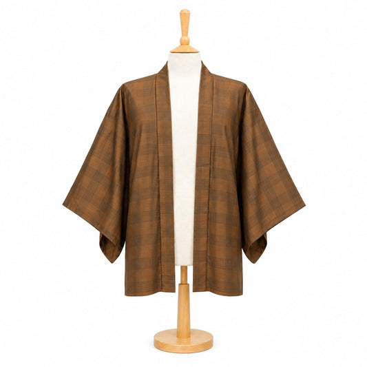 Kohaku Check Vintage Japanese Haori Jacket