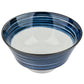 Komasuji Blue Swirl Japanese Ramen Bowl open