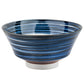 Komasuji Blue Swirl Japanese Ramen Bowl