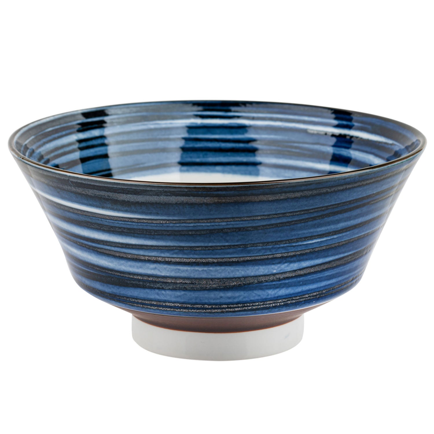 Komasuji Blue Swirl Japanese Ramen Bowl