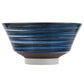 Komasuji Blue Swirl Japanese Ramen Bowl side