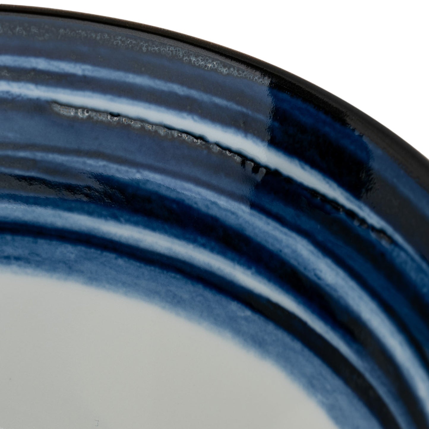 Komasuji Blue Swirl Japanese Ramen Bowl detail