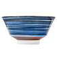 Komasuji Blue Swirl Japanese Ramen Bowl Set side