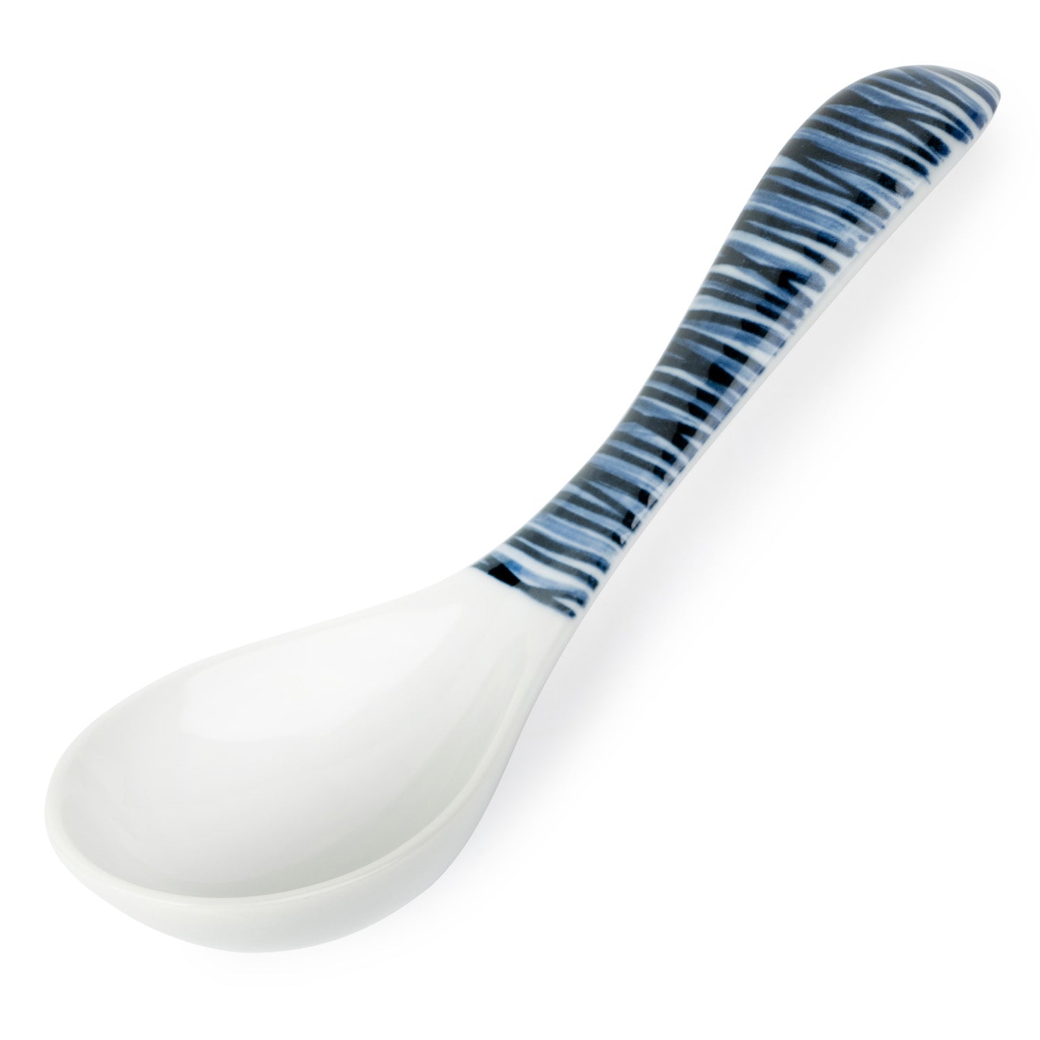 Komasuji Blue Swirl Japanese Soup Spoon