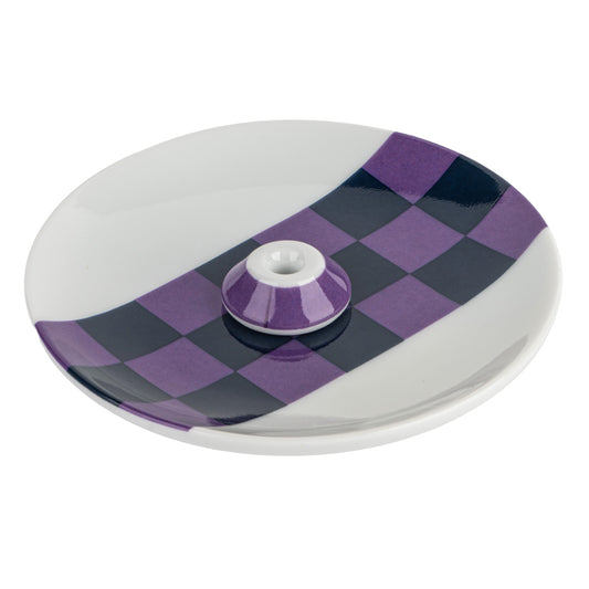 Komon Checkered Japanese Incense Holder Set