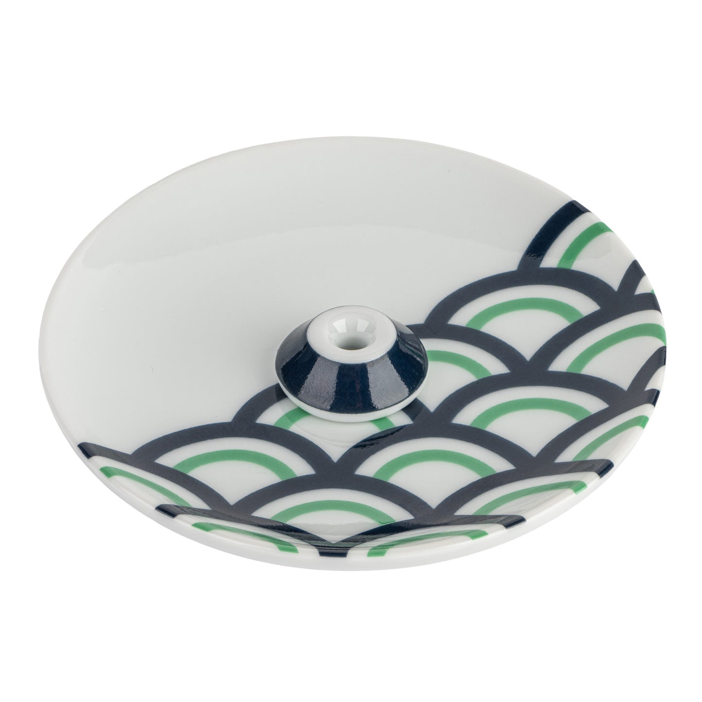 Komon Wave Japanese Incense Holder Set