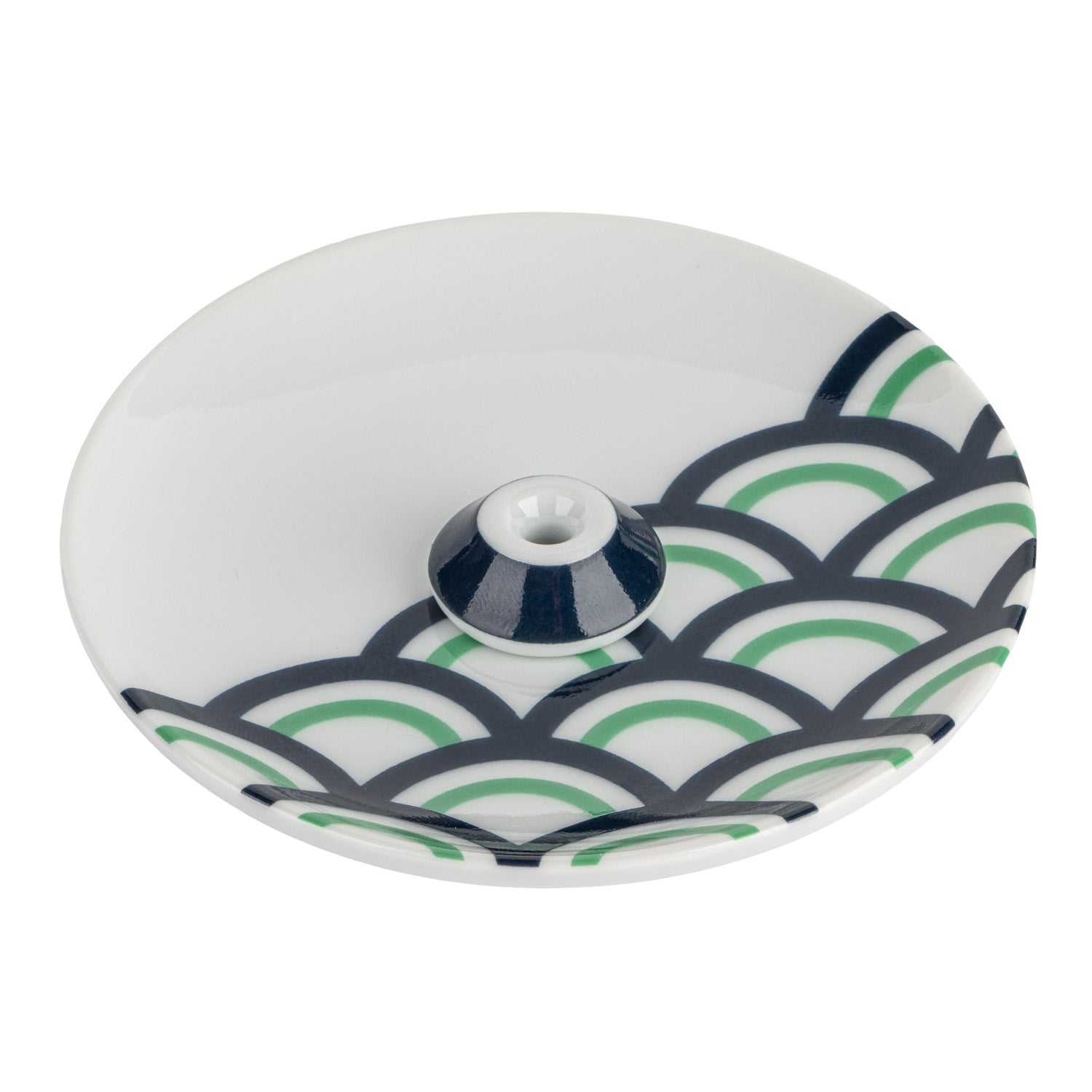 Komon Wave Japanese Incense Holder Set