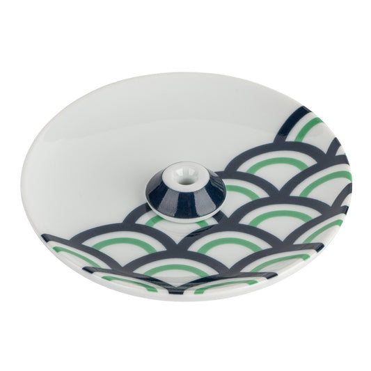 Komon Wave Japanese Incense Holder Set