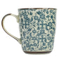 Kozome Karakusa Ceramic Japanese Tea Mug side