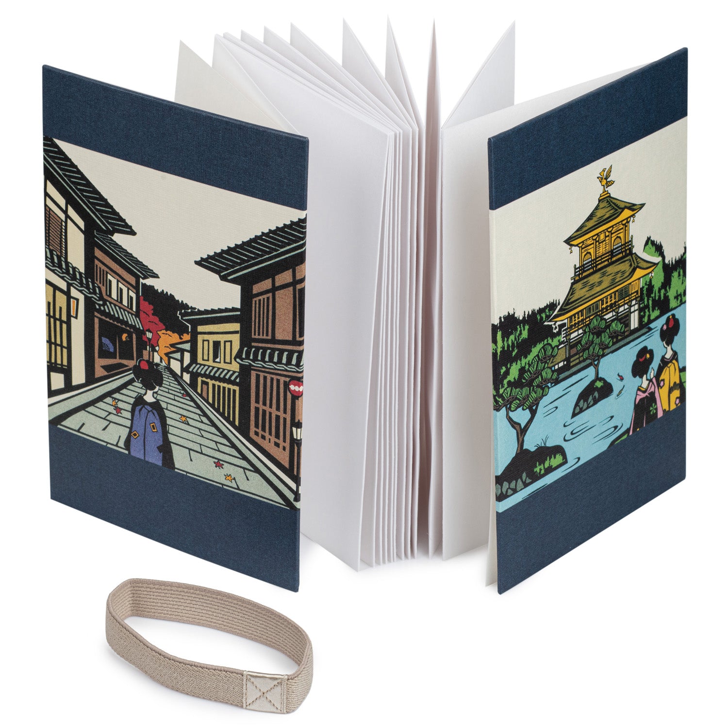 Kyoto Golden Temple Japanese Stamp Book open
