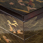 Large Matsushima 3 Tier Japanese Lacquer Box detail