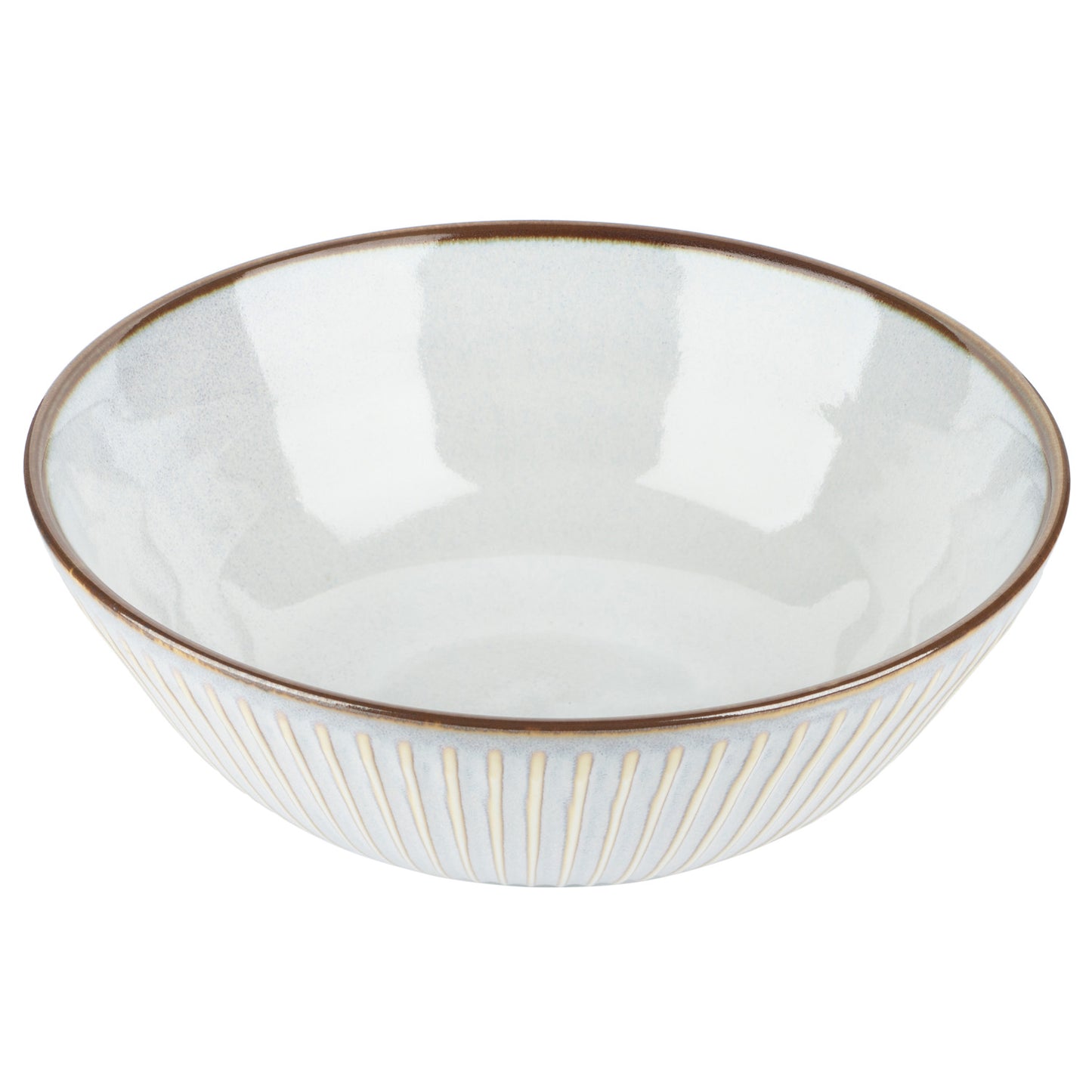 Light Grey Sendan Japanese Ramen Bowl open