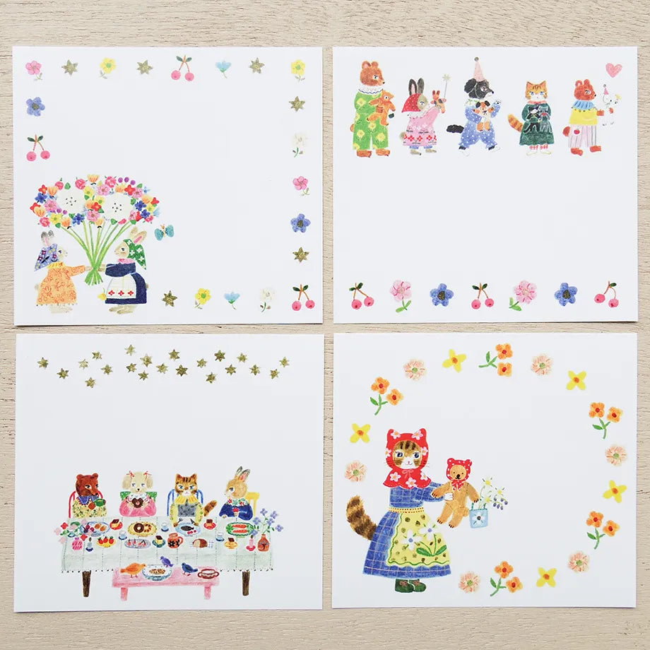 Little Fluffy Friends Small Japanese Memo Pad designs