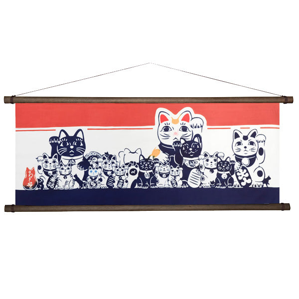 Lucky Cat Tenugui Japanese Hand Towel