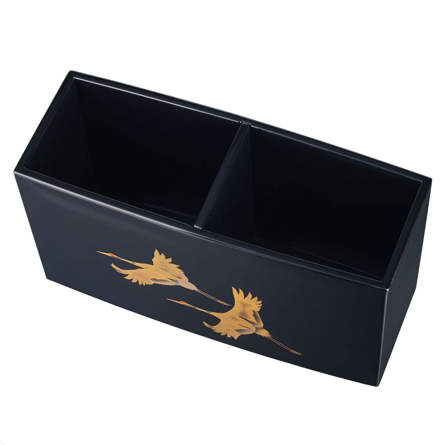 Lucky Crane Japanese Lacquer Remote Control Stand top