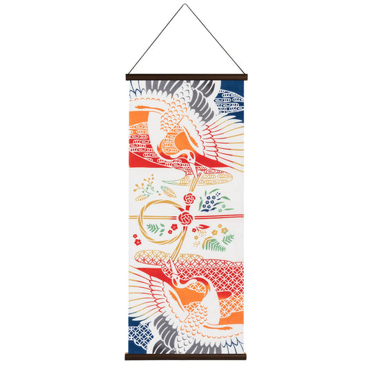 Lucky Cranes Japanese Wall Tapestry Set