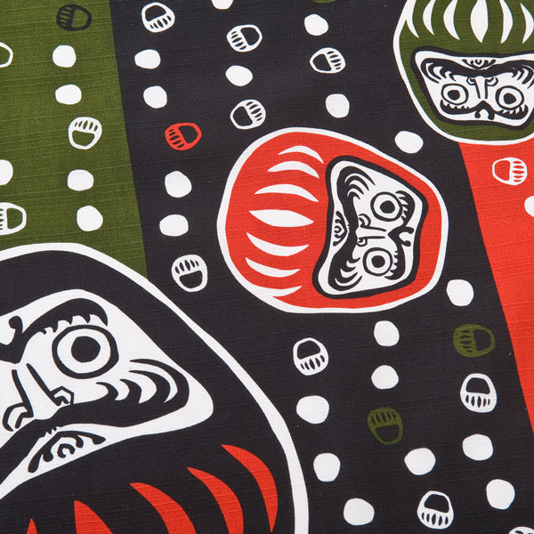 Lucky Daruma Cotton Japanese Handkerchief