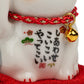 Make a Wish Japanese Lucky Cat and Red Cushion detail