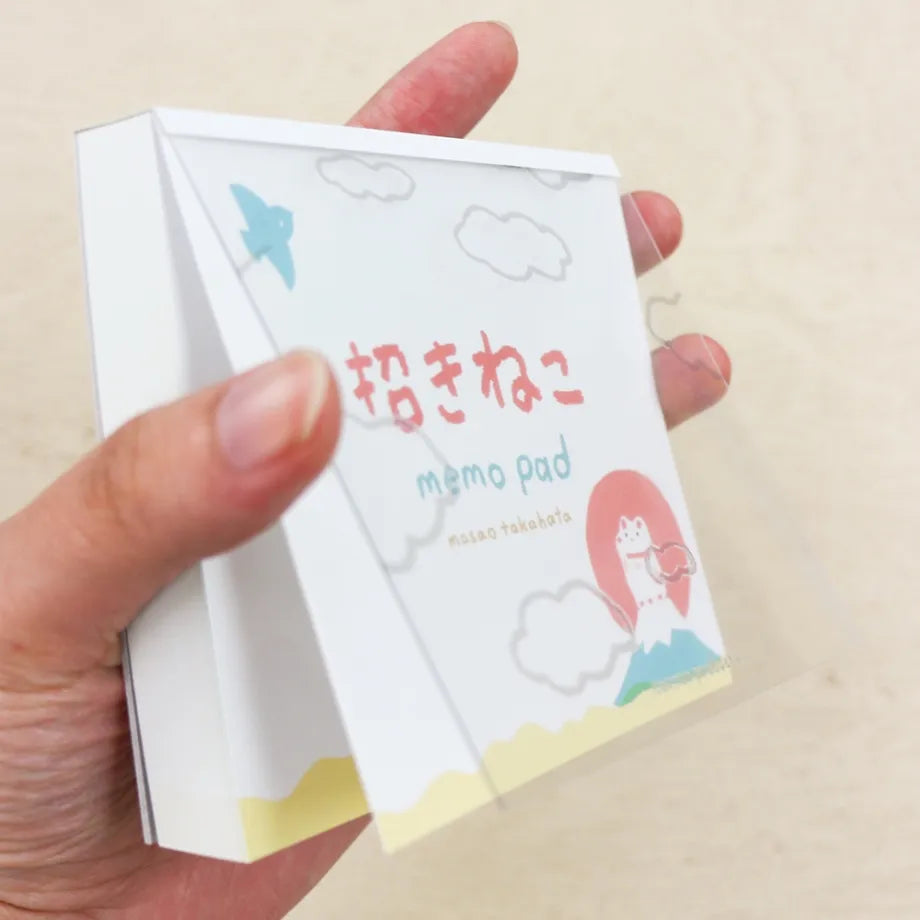 Maneki Neko Small Japanese Memo Pad side