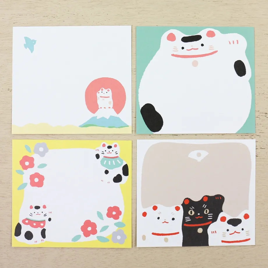 Maneki Neko Small Japanese Memo Pad designs