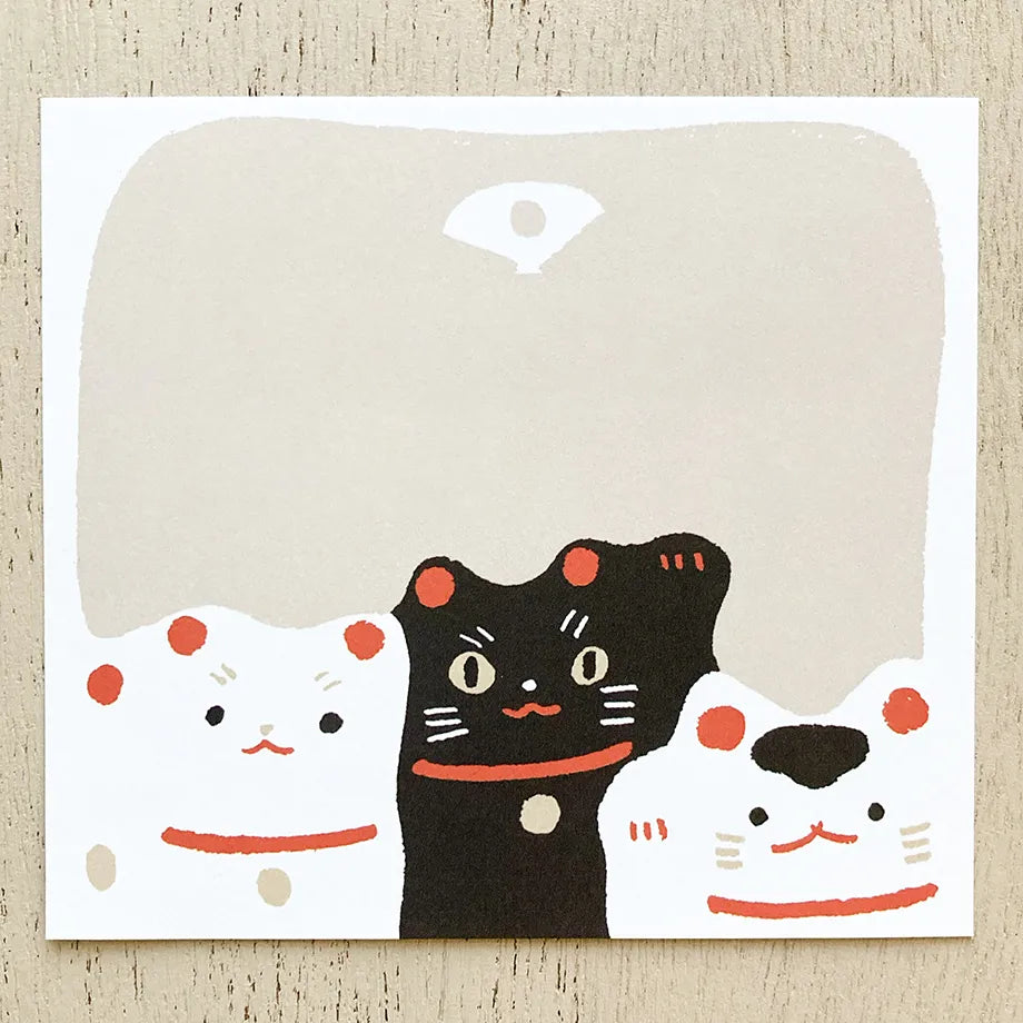 Maneki Neko Small Japanese Memo Pad example 2