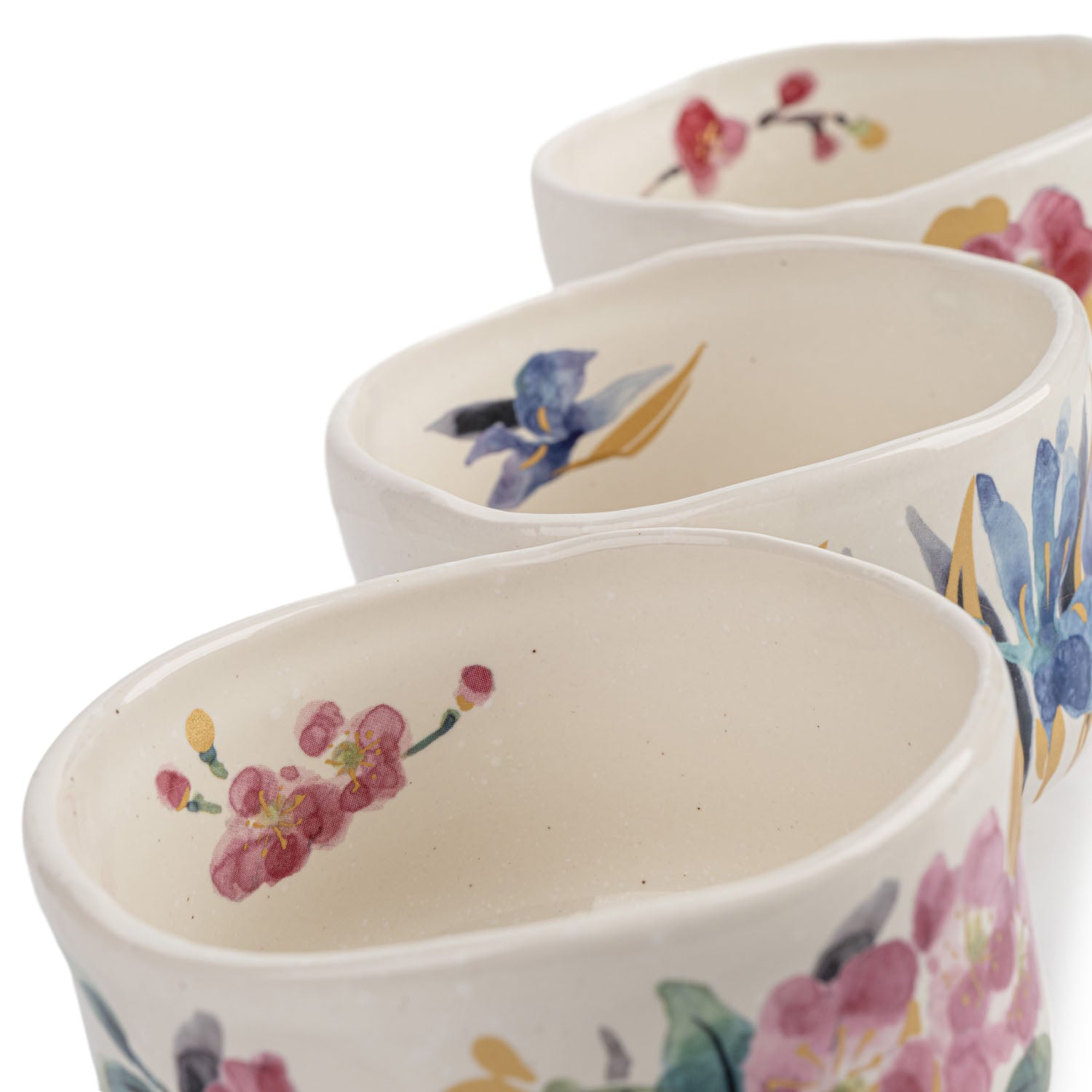 Manyo Flowers Japanese Matcha Cup Gift Set detail