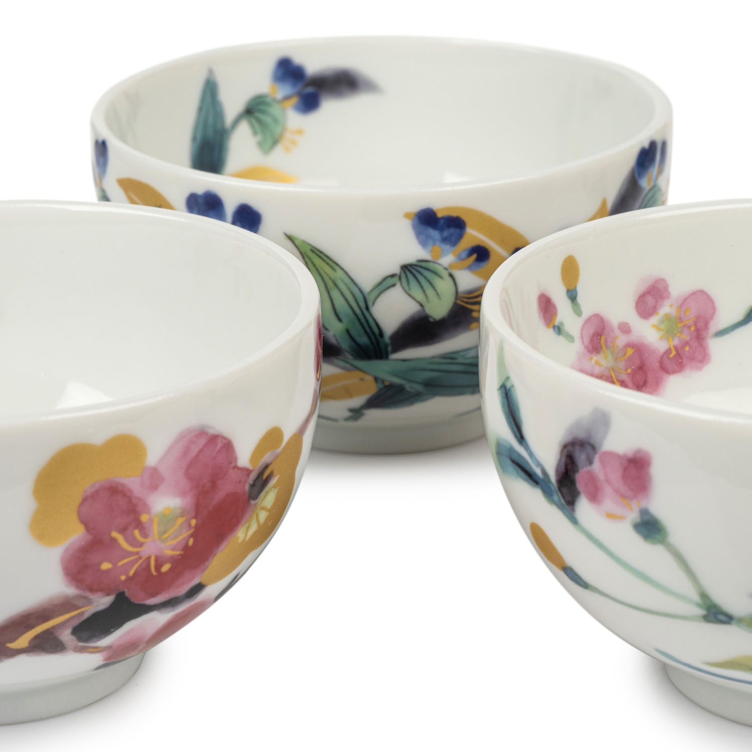 Manyo Flowers Japanese Teacup Gift Set detail