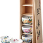 Manyo Flowers Japanese Teacup Gift Set cups in the wooden gift box